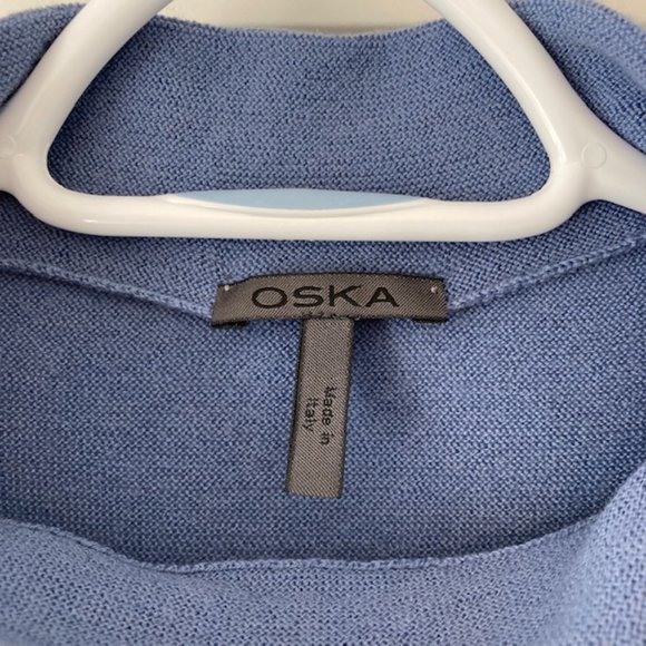 Oska 100% Virgin Wool Sweater, Periwinkle, Size 12/14 - Picture 3 of 6